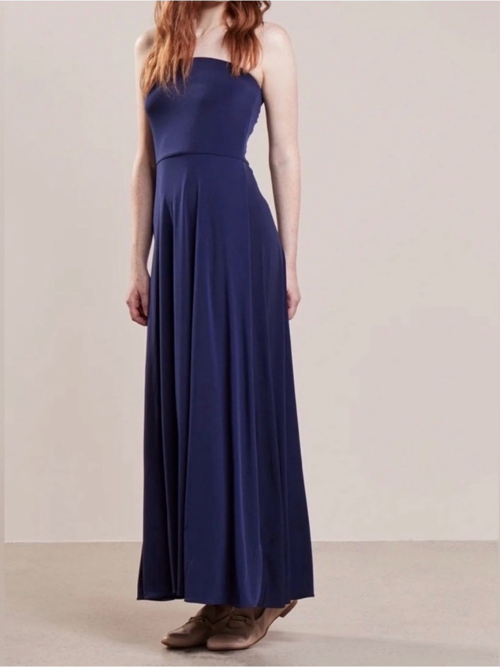 Polo by Ralph Lauren Strapless Midnight Blue Maxi Dress